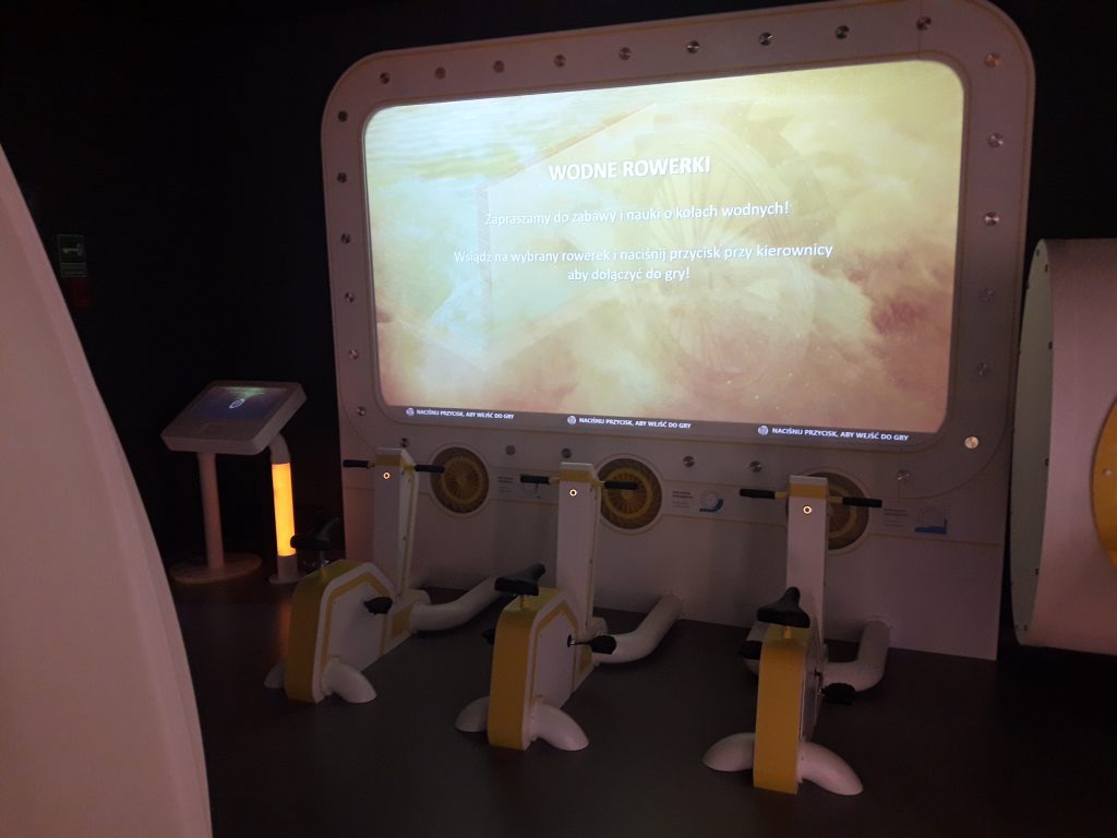 Wodne rowerki – prototyp stanowiska (ujęcie 2)